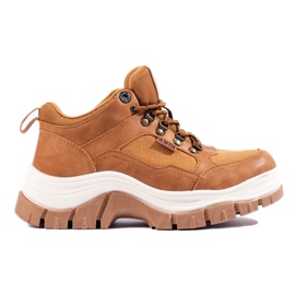 Damsneakers Big Star KK274362 på en tjock sula beige