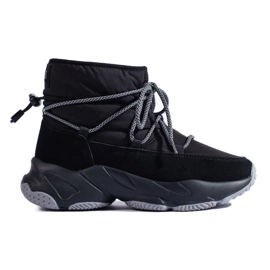 Svarta snöstövlar för kvinnor Big Star KK274274