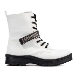 W. Potocki Potocki flickstövlar med kristaller vit