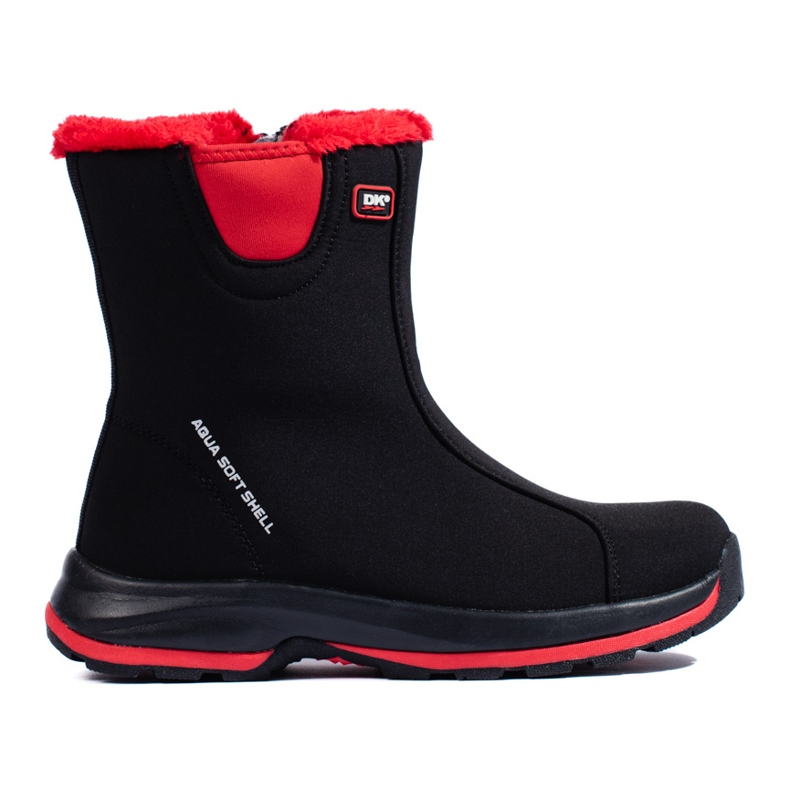 DK höga vandringsstövlar för kvinnor, isolerade med päls svart