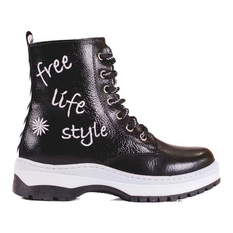 W. Potocki Svarta tjejstövlar från Potocki