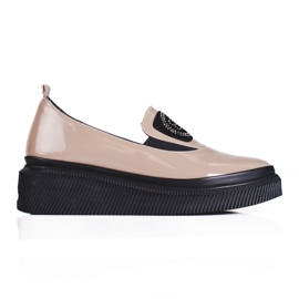 Shelovet-skor i läder beige