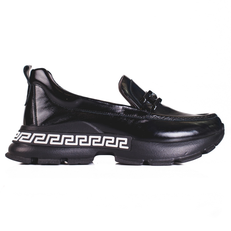 Svarta damskor gjorda av Shelovet-läder