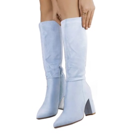 BM Blå, isolerade stövlar på Narcis-stolpen