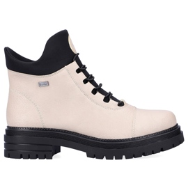 Vattentäta bekväma damstövlar isolerade beige Rieker Y3163-60