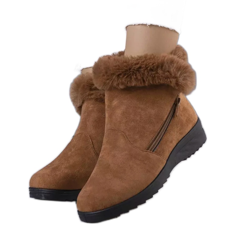 BM Bruna, isolerade snöstövlar med Crina-päls