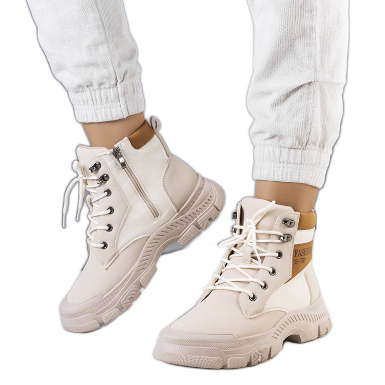 BM Fordla beige isolerade stövlar