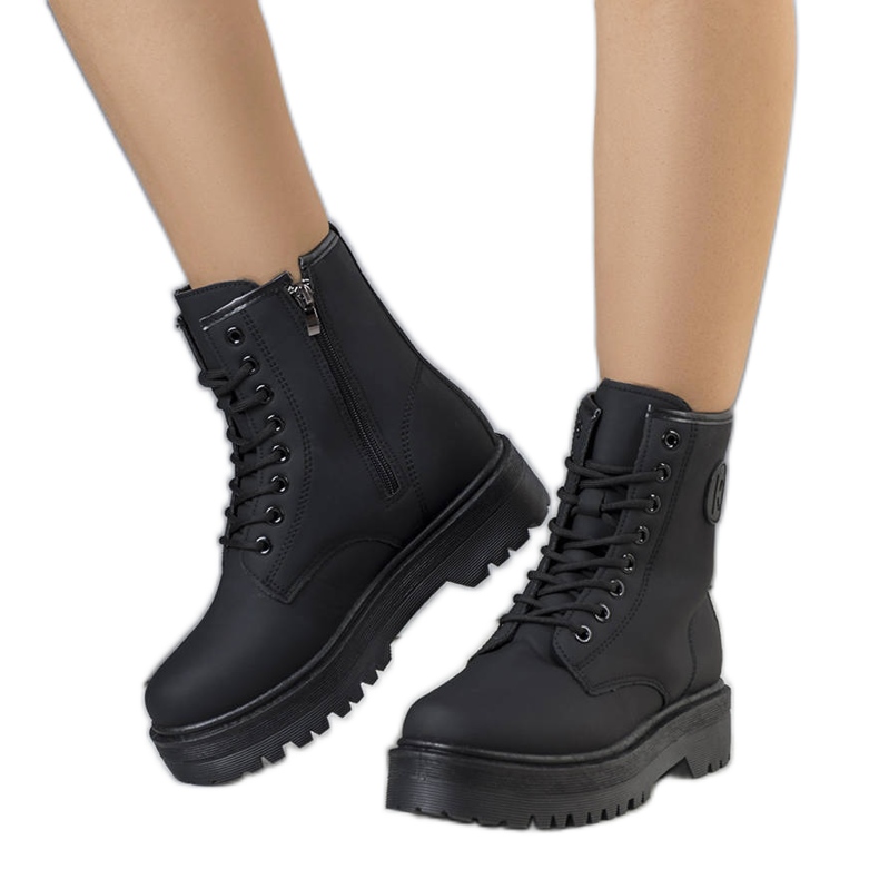 Svarta matta Dirk skor