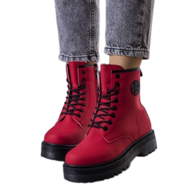 Dirk matt röda vandringskängor