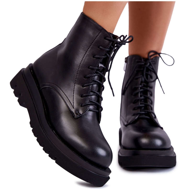 PS1 Svarta Leroy varma stövlar för kvinnor med dragkedja