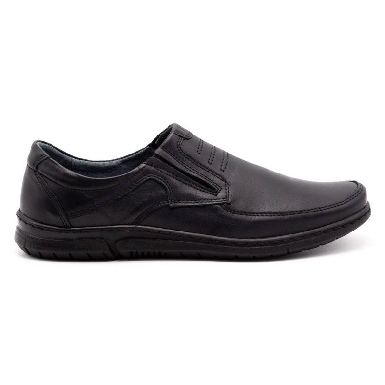 Olivier Slip-on-skor för män 7053 svart