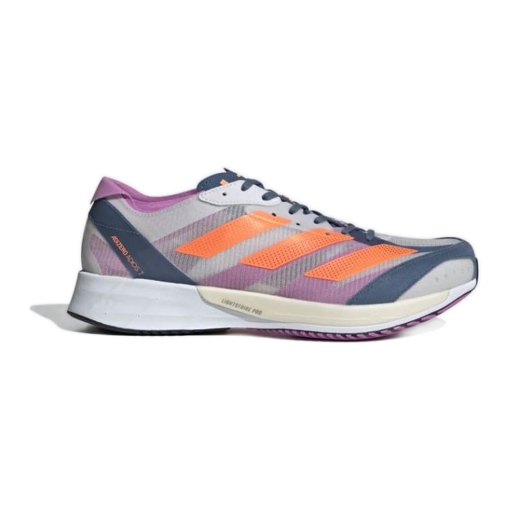 Adidas Adizero Adios 7 M GX6647 skor vit violett orange