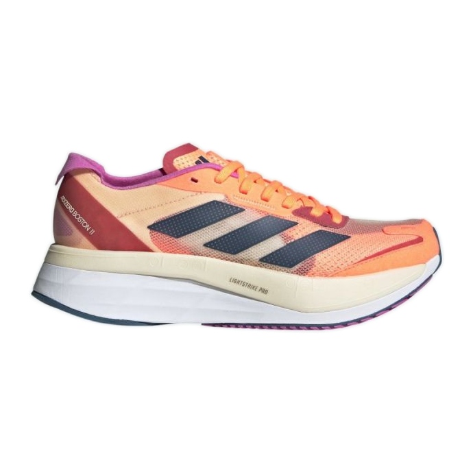 Adidas Adizero Boston 11 W GX6654 skor svart röd violett orange mångfärgad gul