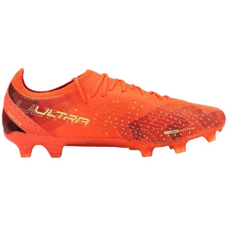 Puma Ultra Ultimate FG / AG M 106868 03 fotbollsskor röd apelsiner och röda