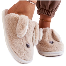 Damtofflor Beige Päls, Tofflor Remmi