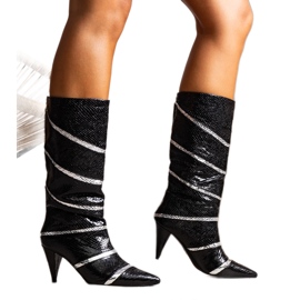 Svarta och silver Nevzo-isolerade stövlar