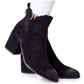 Vinceza Dam stövlar på hälen mocka svart Carrick