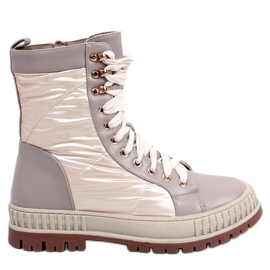 BM Aileen Beis sneakers med snörning beige