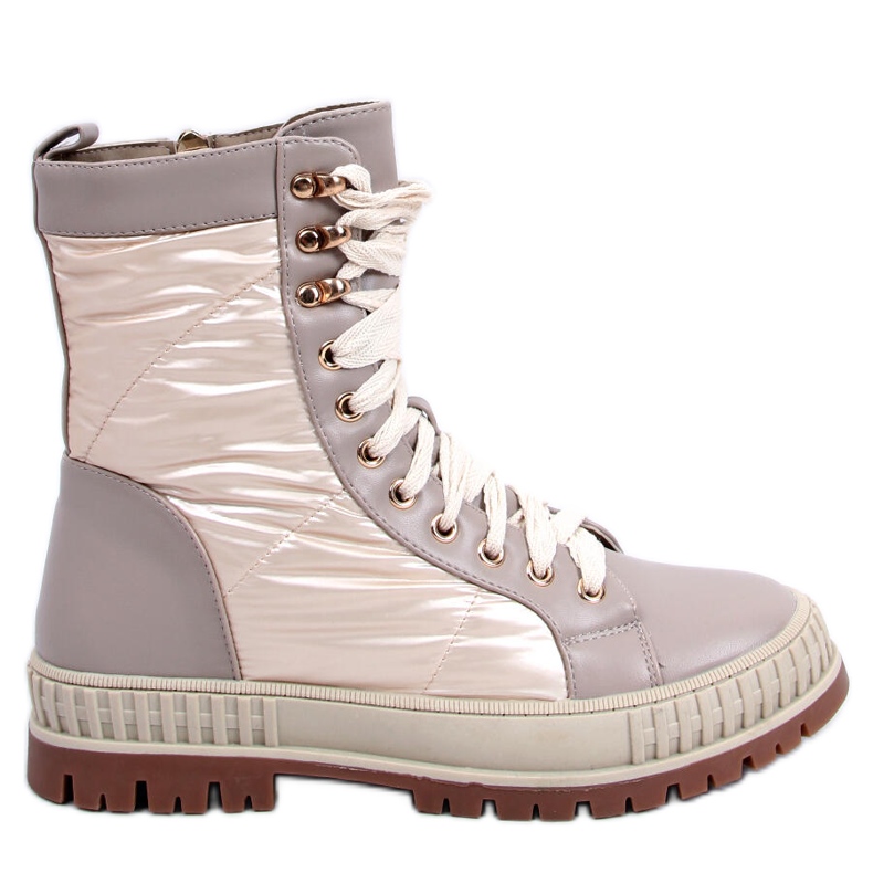 BM Aileen Beis sneakers med snörning beige