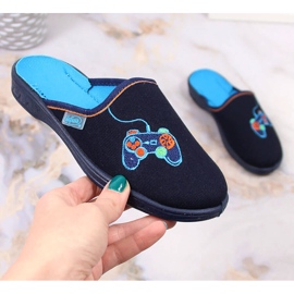 Hemmetofflor för pojkar marinblå Befado 707Y420