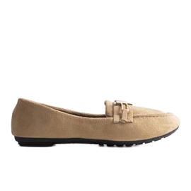 Beige Gimen loafers för kvinnor
