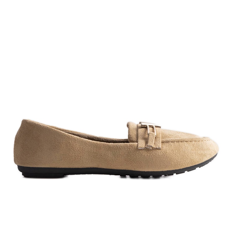 Beige Gimen loafers för kvinnor