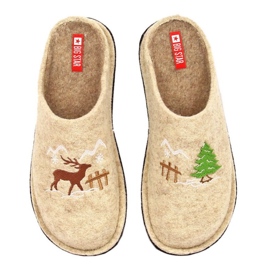 Hemmetofflor av ullfilt Big Star INT1803A beige
