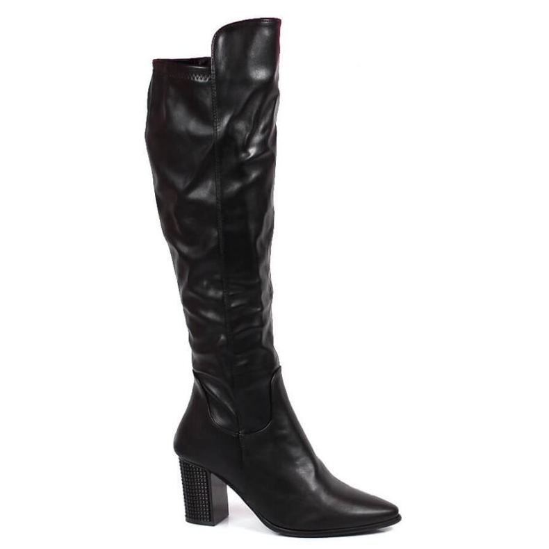 Stövlar på dekorativ stolpe, isolerad Filippo W PAW397 svart