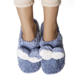 PA1 Rabit blå mjuka tofflor