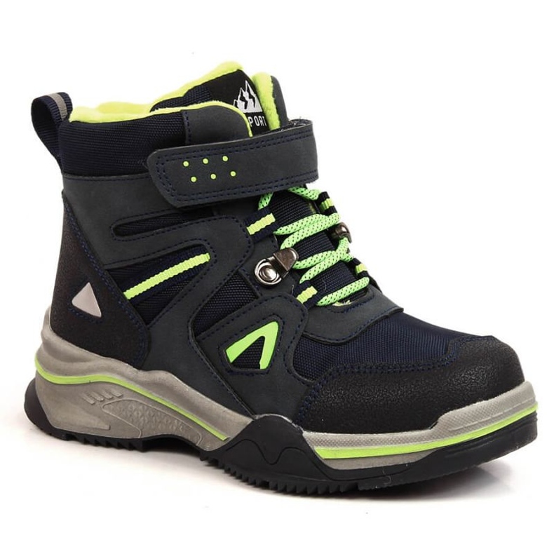 Skor isolerade med fårull News Jr. EVE383B marinblå