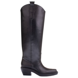Marco Shoes Cowboystövlar med bredare omkrets svart
