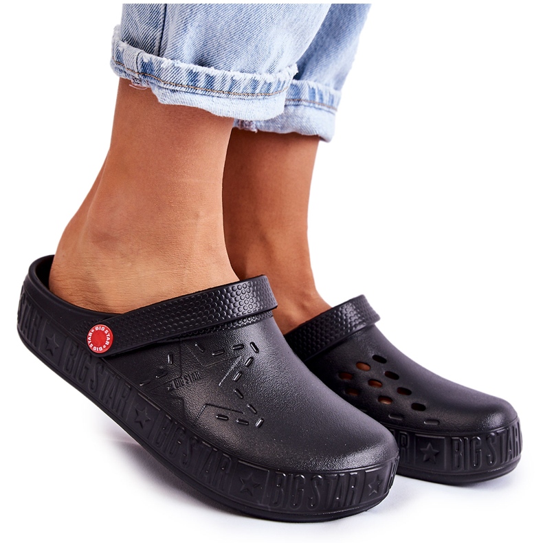 Lätt tofflor för kvinnor Kroks Big Star II275001 Svart