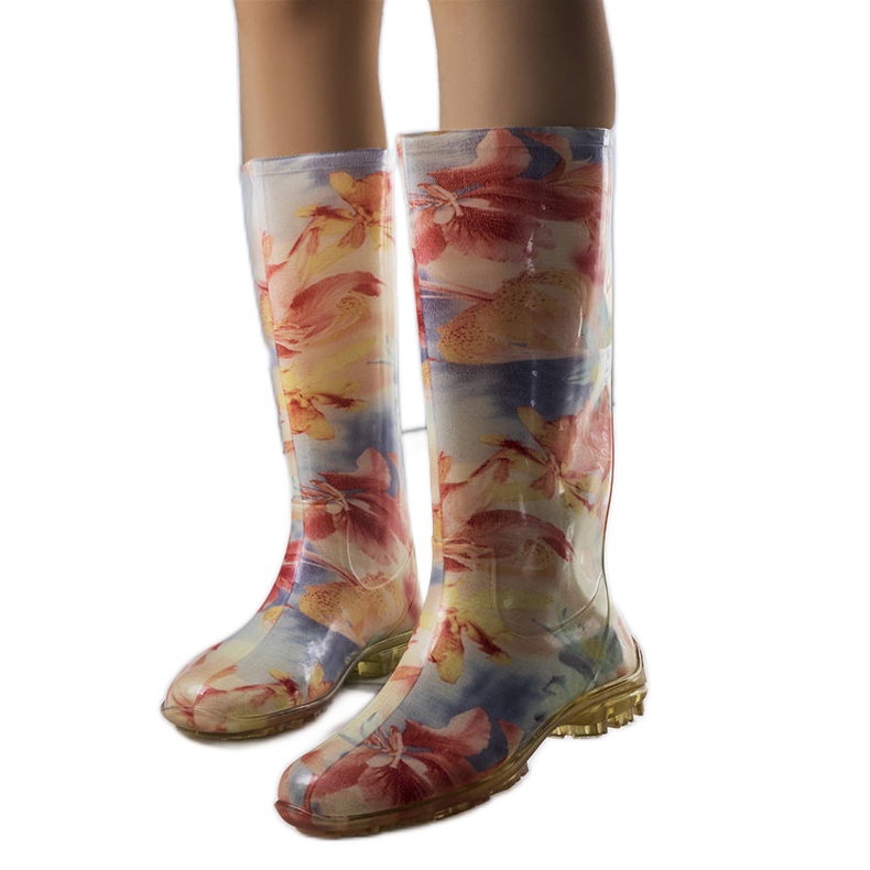 Blå och rosa höga stövlar från Pimen