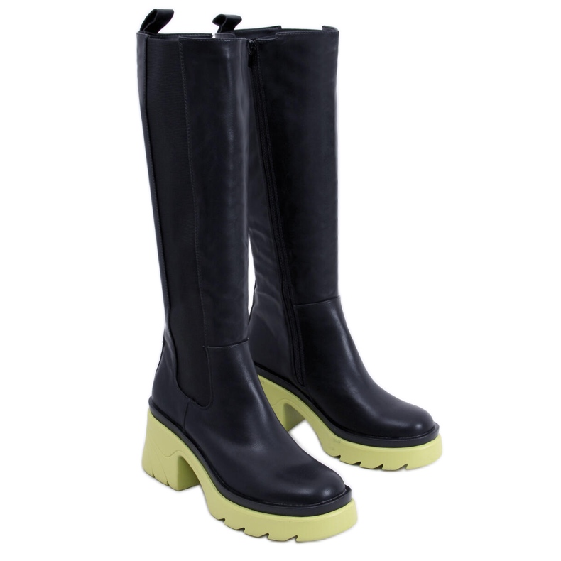 PA1 Stövlar med färgad sula från Woods BLACK/GREEN svart