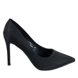 PA1 Höga klackar i satin för kvinnor Talia Black svart