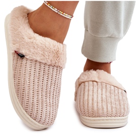 PA1 Damisolerade Slip-On Tofflor med päls Beige Leriss
