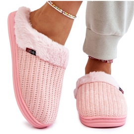 Damisolerade Slip-On Tofflor med Päls Rosa Leriss