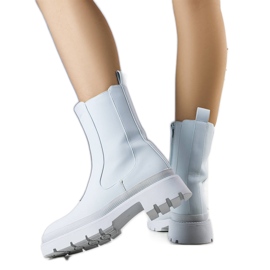 Blå matta isolerade stövlar från Coletta