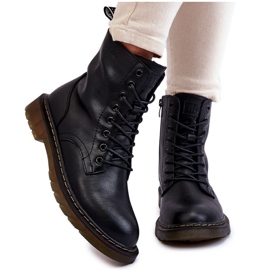 Varma dragkedjestövlar i läder GOE II2N4060 Svart