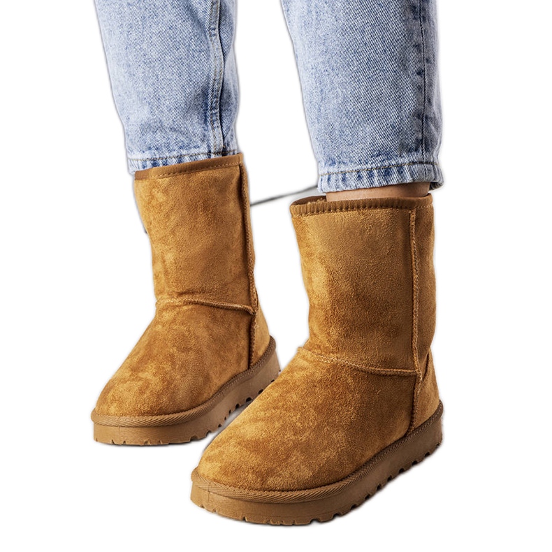 Hank bruna isolerade snöstövlar