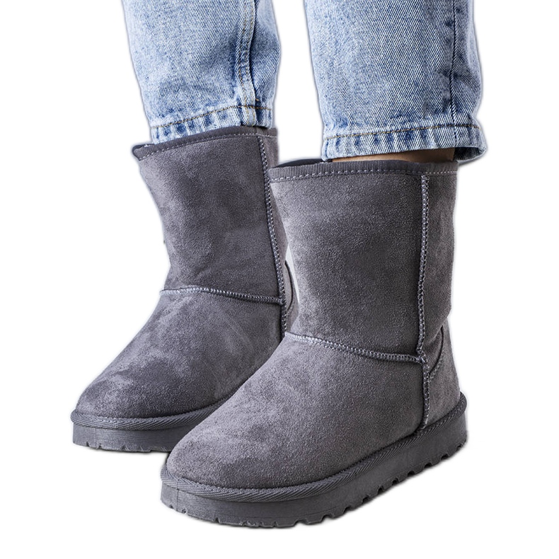 Hank grå isolerade snöstövlar