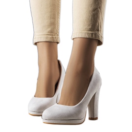 BM Gråa heel pumps från Fardi