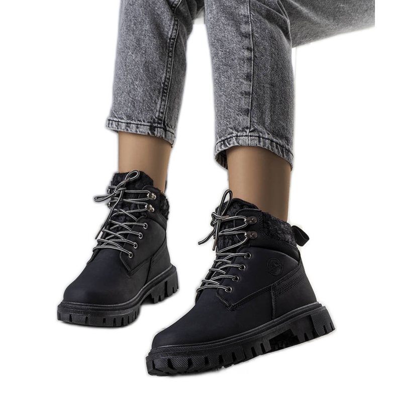 Didians svarta vandringskängor för kvinnor