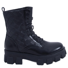 BM Alfre Black Lace-up Workers svart