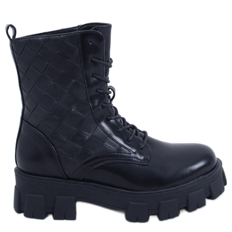 BM Alfre Black Lace-up Workers svart