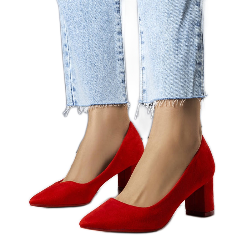 BM Demiki röda högklackade pumps