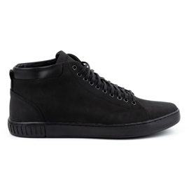 Polbut Herr läder creepers skor 2108sw svart