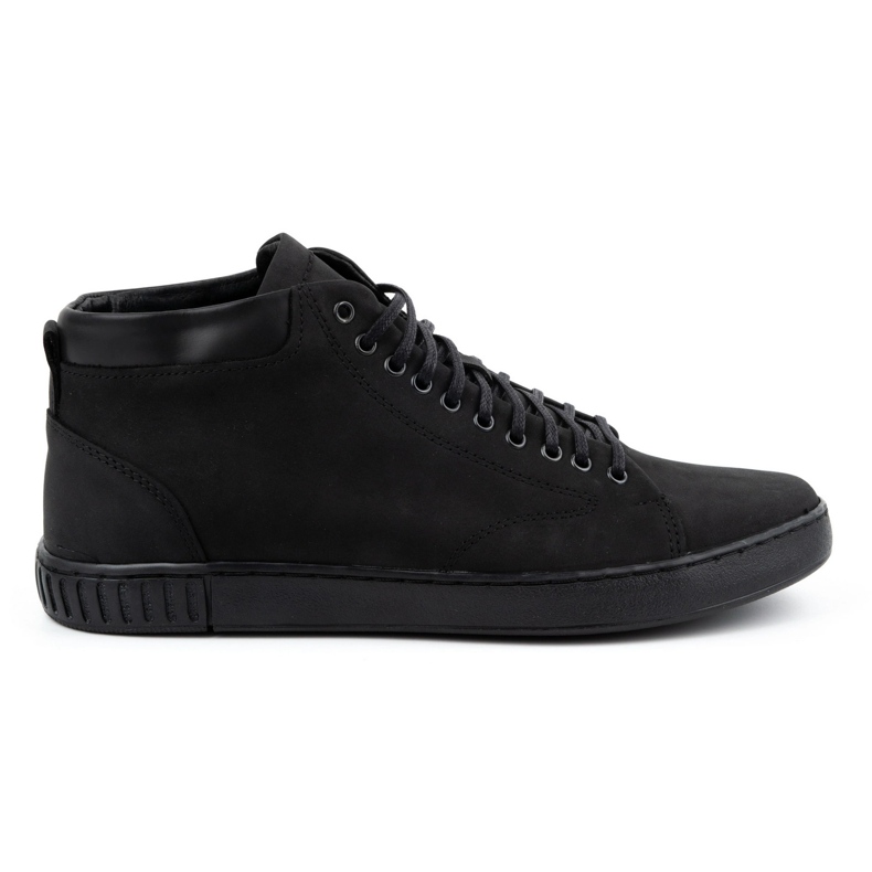 Polbut Herr läder creepers skor 2108sw svart