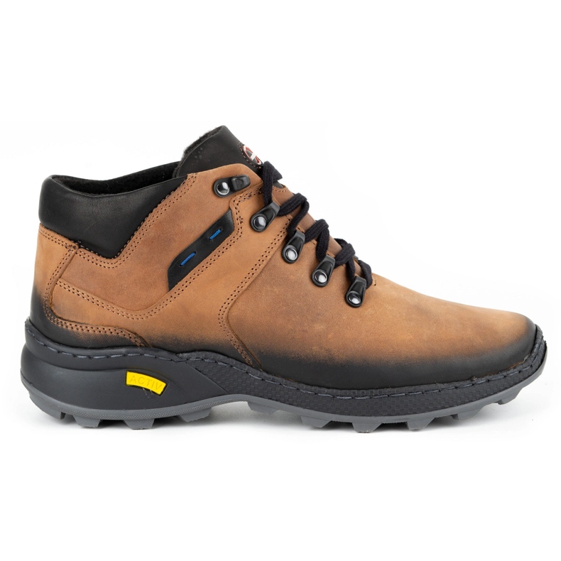 Olivier Isolerade läderskor för män 895MA röd orange