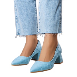 BM Blåklackade pumps från Migne